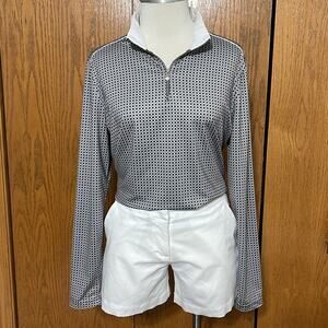 Nivo Gray Active 3/4 Zip Long Sleeve Pullover Size L